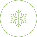 green snowflake icon small