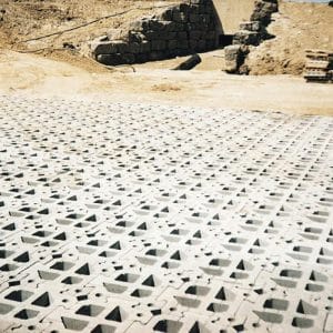 Dura Mat Pavers at construction site