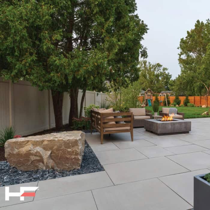 Mid Century pavers for outdoor fire pit